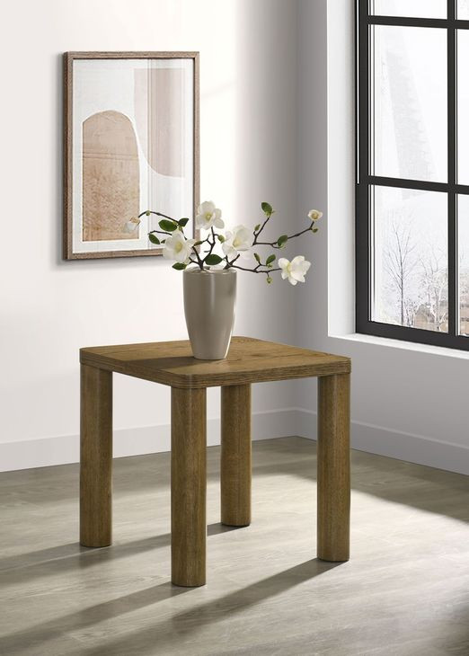 Castlewood Brown Oak Square End Table