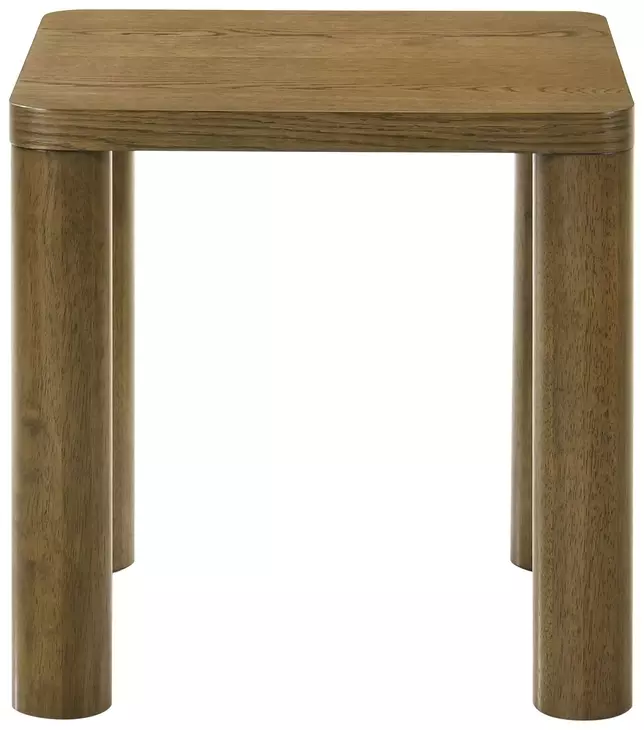 Castlewood Brown Oak Square End Table