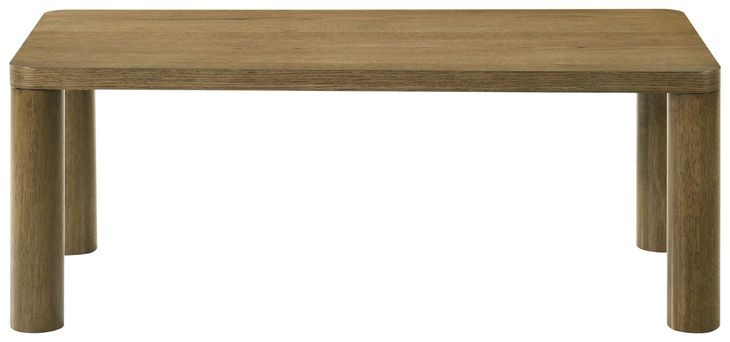 Castlewood Brown Oak Rectangular Cocktail Table