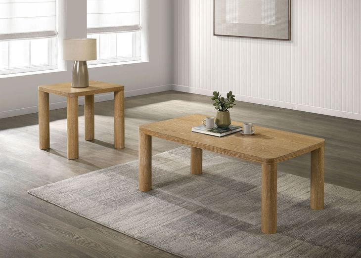 Castlewood Washed Oak Rectangular Occassional Table Set