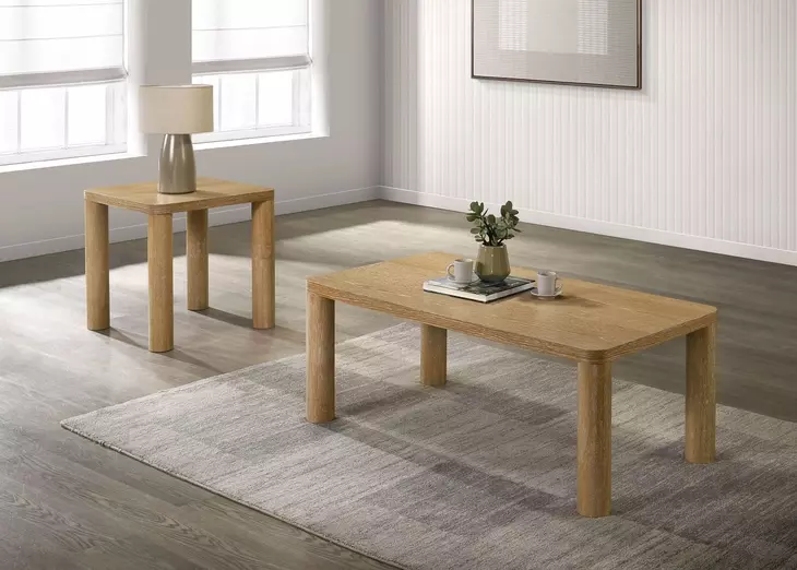 Castlewood Washed Oak Rectangular Occasional Table Set