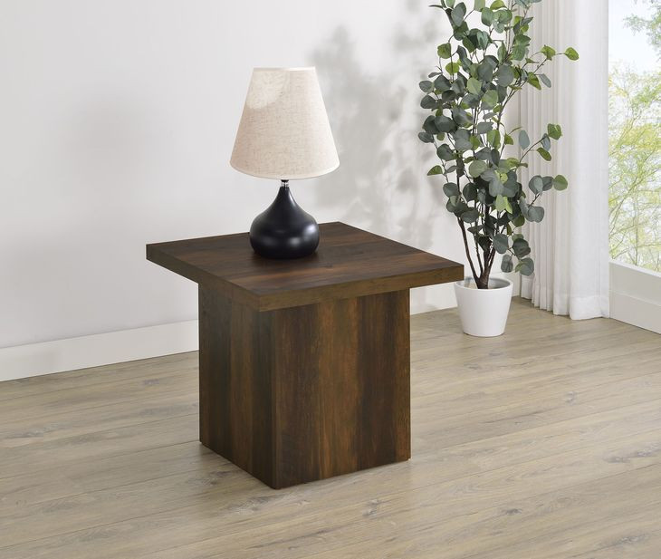 Devar Dark Pine Square End Table