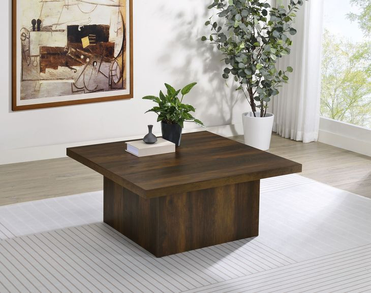 Devar Dark Pine Square Occassional Table Set