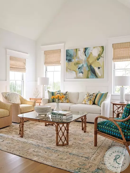 Key Biscayne Light Driftwood Square Coral Reef Occasional Table Set