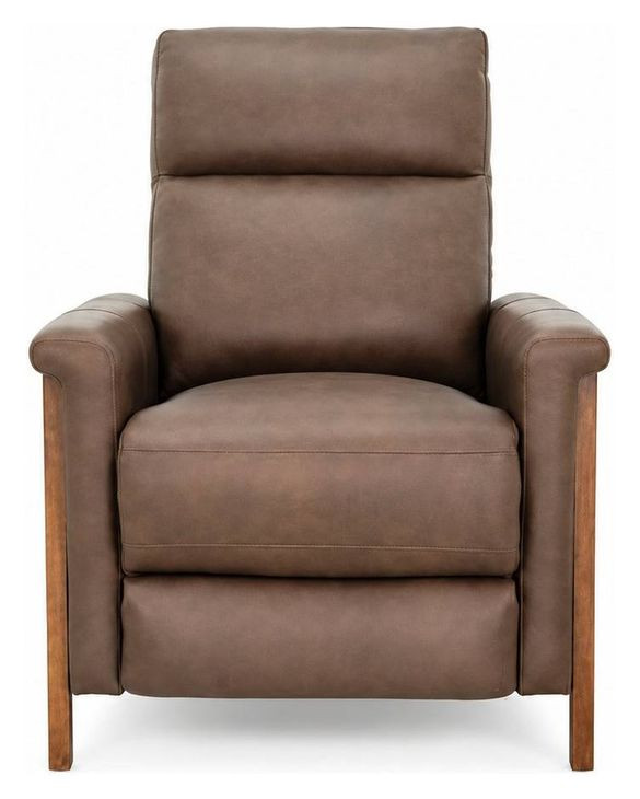 Lewiston Oasis Walnut Leather Push Thru The Arms Recliner