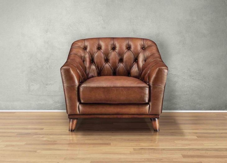 Lorwell Mocha Leather Upholstered Accent Chair