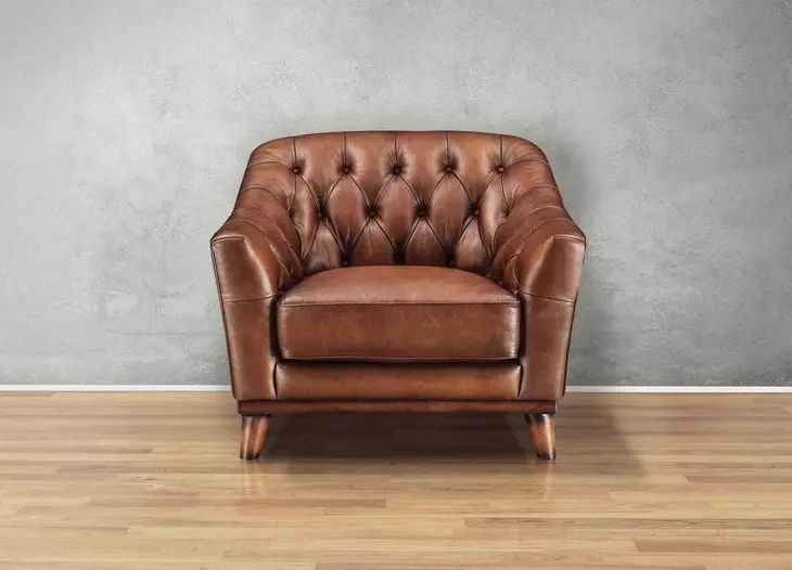 Lorwell Mocha Leather Upholstered Accent Chair