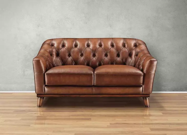 Lorwell Mocha Leather 61" Loveseat