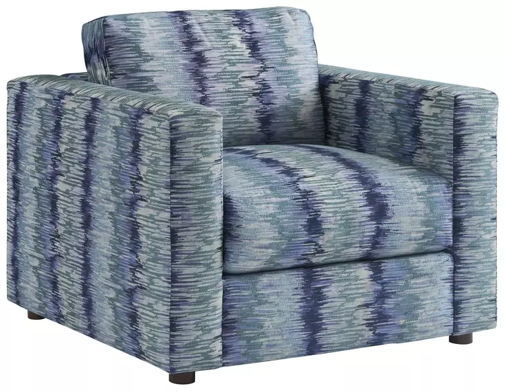 Key Biscayne Granville Indigo Upholstered Accent Chair