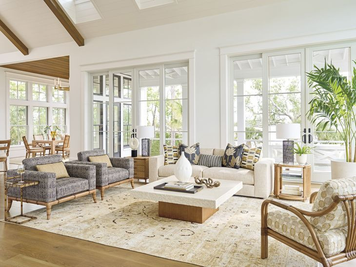 Key Biscayne Star Island Black and Brown Upholstered Accent Chair