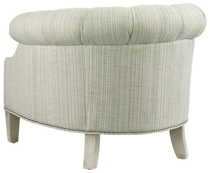 Kendrick Kensington Place Aqua Upholstered Lounge Chair with Nailhead Trim