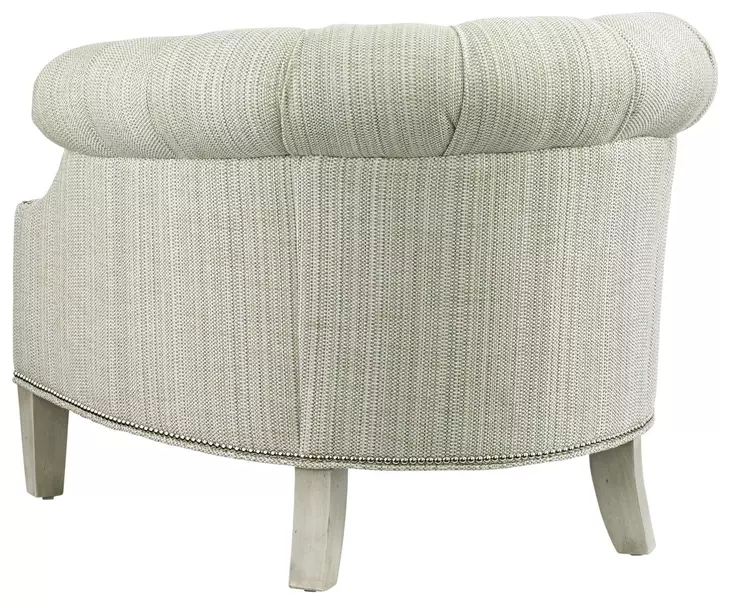 Kendrick Kensington Place Aqua Upholstered Lounge Chair with Nailhead Trim