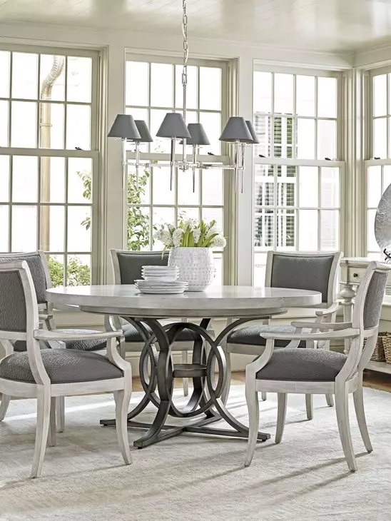 Eastport Oyster Bay Gray Upholstered Arm Chair