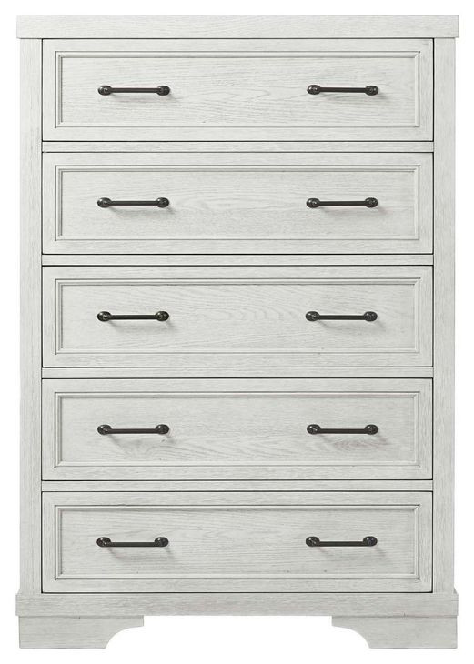 Foundry White Dove 5 Drawer Chest