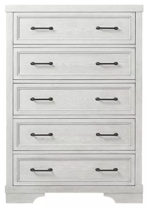 Foundry White Dove 5 Drawer Chest