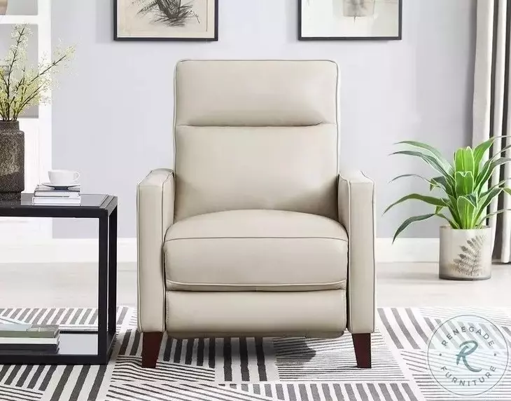 Arden Vanilla Leather Zero Gravity Power Recliner with Power Headrest and USB Charging