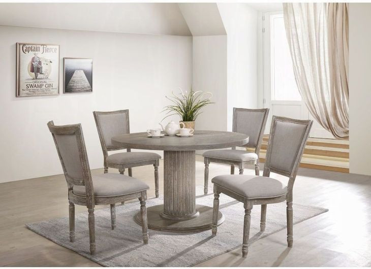 Gabrian Reclaimed Gray 47" Round Dining Table