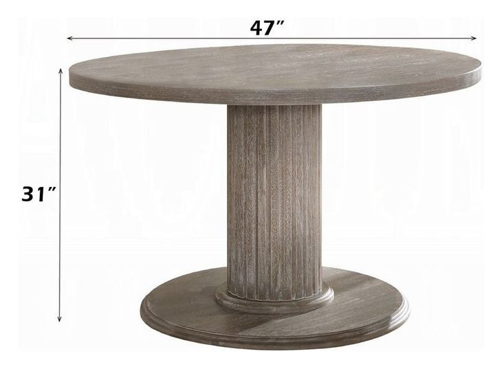 Gabrian Reclaimed Gray 47" Round Dining Table