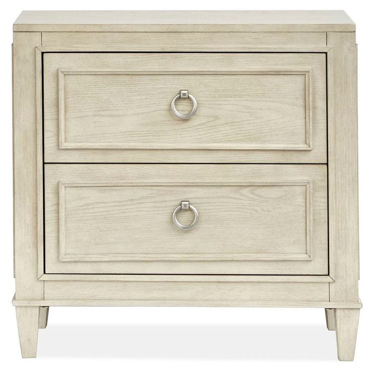 Sheridan Limestone 2 Drawer Nightstand with USB Charging