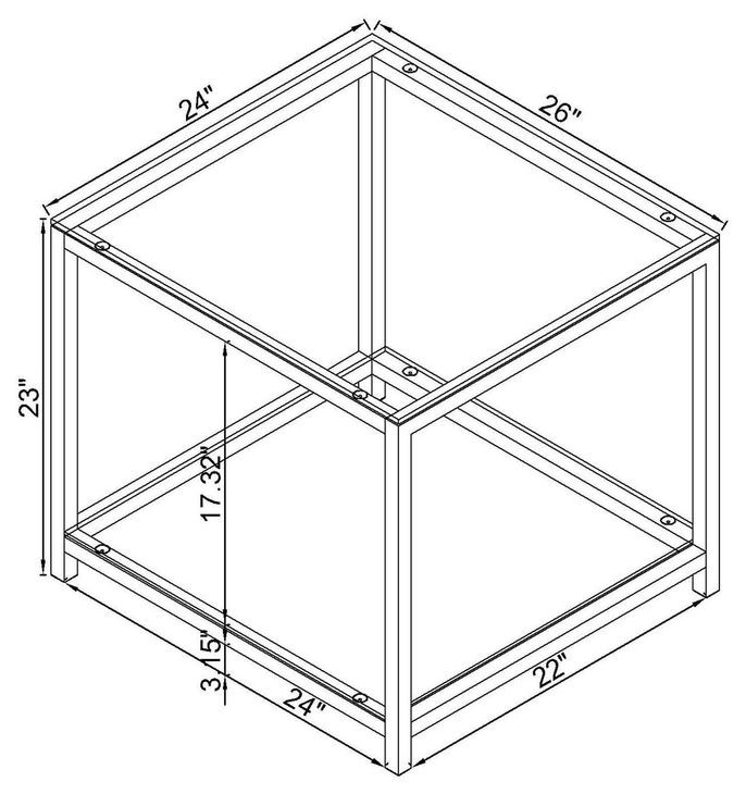 Trini Black Nickel End Table
