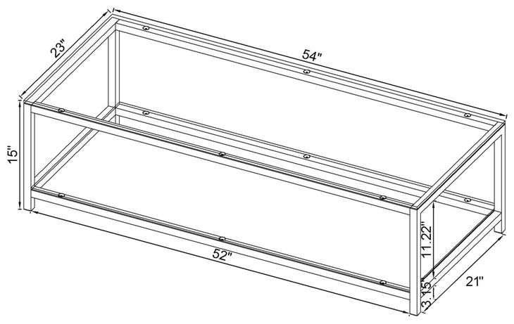Trini Black Nickel Coffee Table