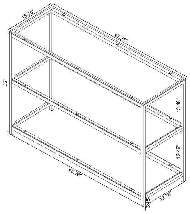 Trini Black Nickel Sofa Table