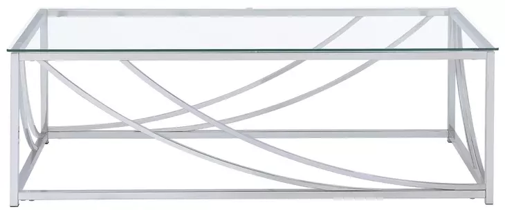 Lille Glass Top  And Chrome Coffee Table