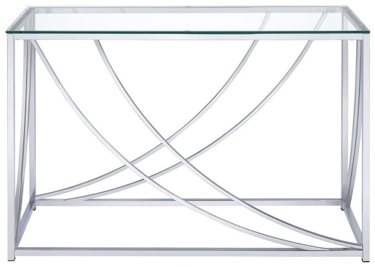 Lille Glass Top And Chrome Sofa Table