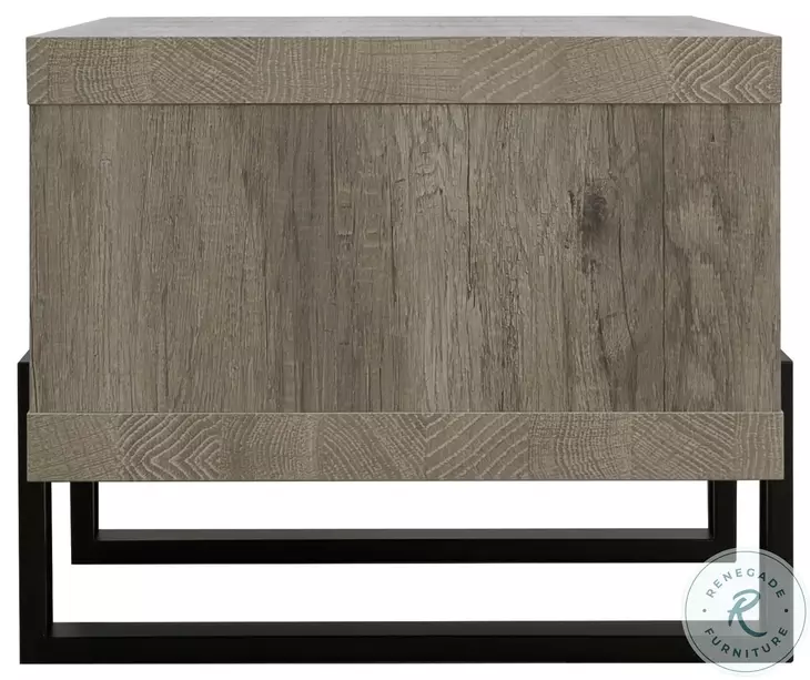 720878 Grey Driftwood and Black Coffee Table from Coaster
