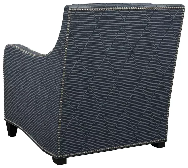 Koko Blue Upholstered Accent Chair with Nailhead Trim