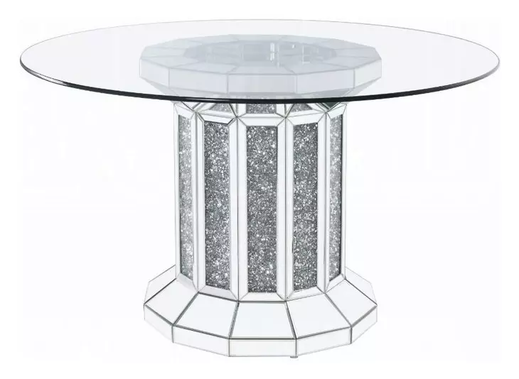 Noralie Silver 52" Round Dining Table