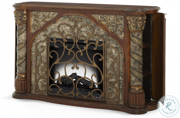 Villa Valencia Wood Top Fireplace