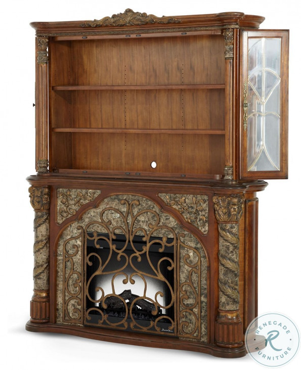 Villa Valencia Wood Top Fireplace