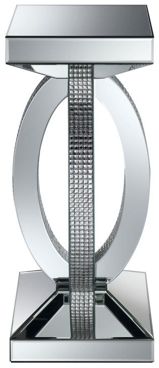 Amalia Clear Mirror End Table