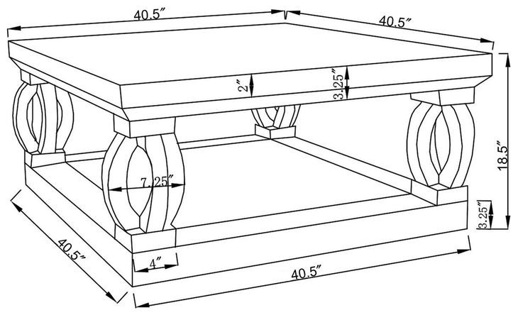 Amalia Clear Mirror Square Coffee Table