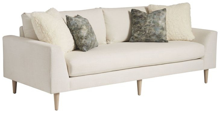 Sunset Key Roswell Ivory 91" Sofa with Pillows