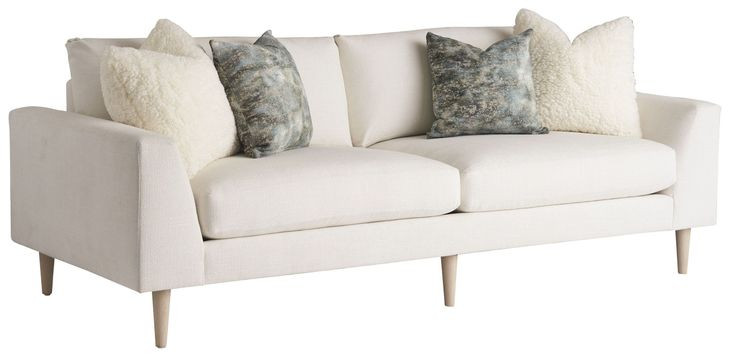 Sunset Key Roswell White 91" Sofa with Pillows