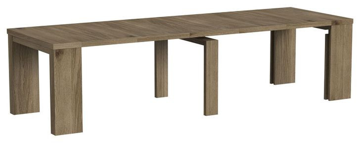 Flex Sandbar Oak 120" Extendable Rectangular Dining Table with 5 Leaves