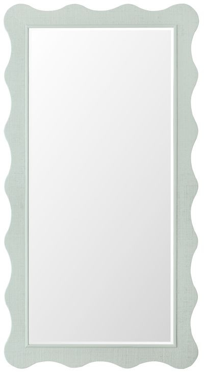 Commerce and Market Green Rectangular Wall Mirror