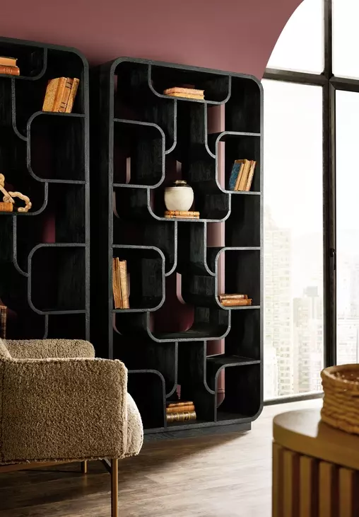 Bazaar Living Black Sloane Home Office Etagere