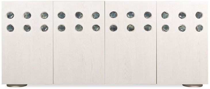 Bazaar Living White 80" Entertainment Credenza