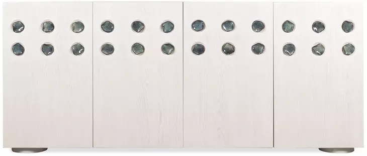 Bazaar Living White 80" Entertainment Credenza