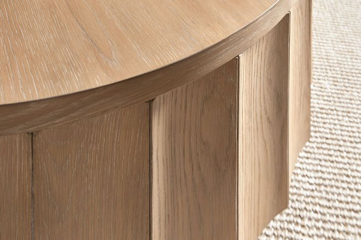 Bazaar Living Light Brown Round Cocktail Table