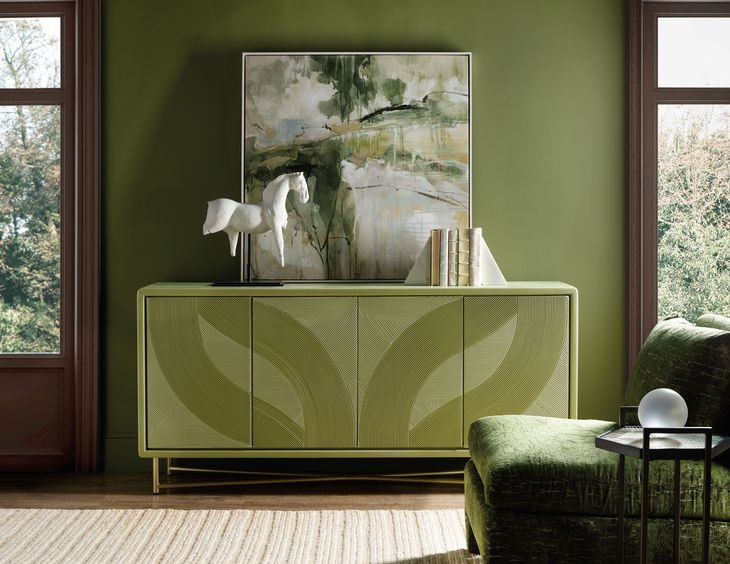 Bazaar Living Green 4 Door Credenza