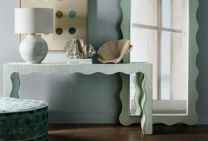Bazaar Living Blue 72" Console Table