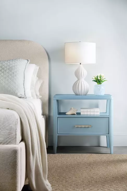 Commerce and Market Beige Upholstered California King Panel Bed