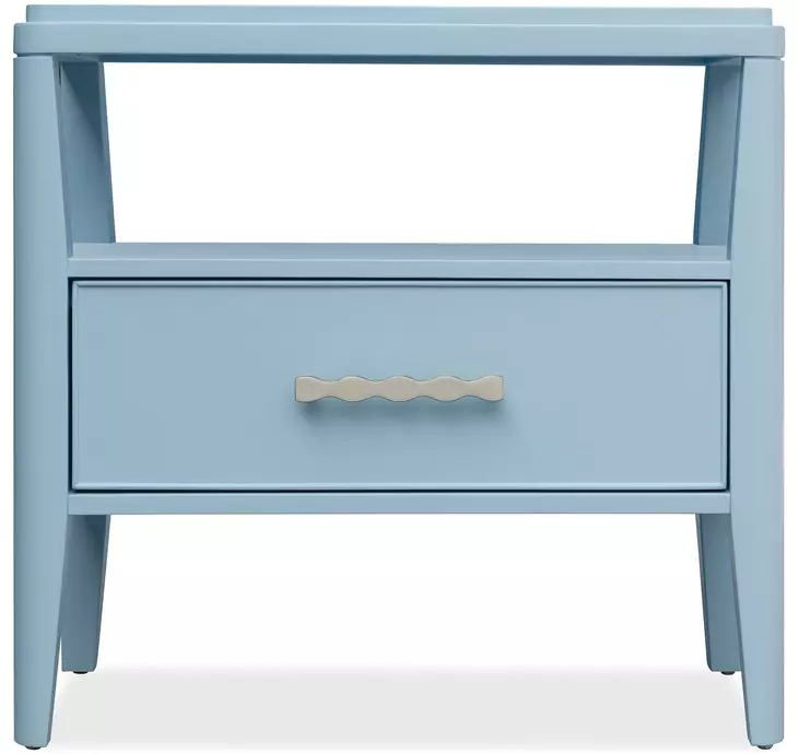 Commerce and Market Blue 1 Drawer Nightstand