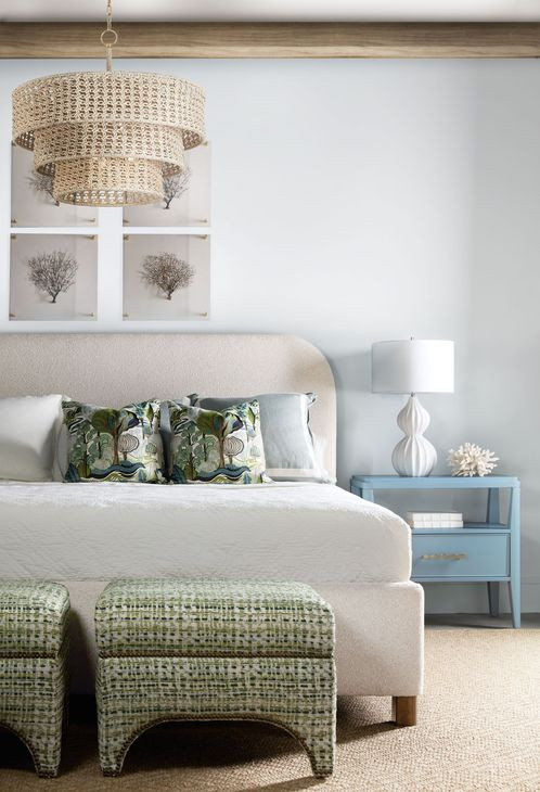 Commerce and Market Beige Upholstered California King Panel Bed