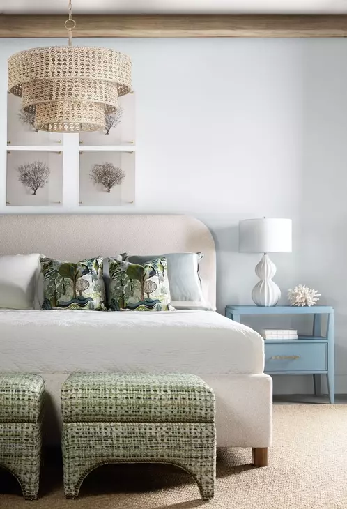 Commerce and Market Beige Upholstered California King Panel Bed