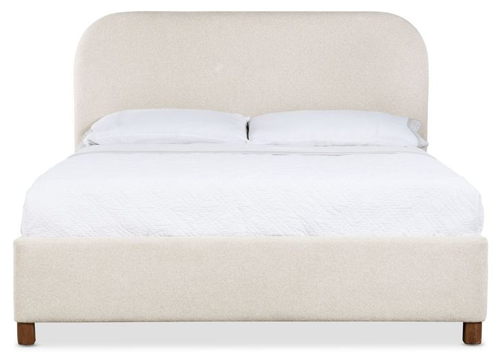 Commerce and Market Beige Upholstered California King Panel Bed